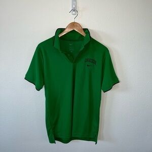 Nike Dri-Fit Oregon Ducks Green Short Sleeve Polo Shirt Size Small NWOT